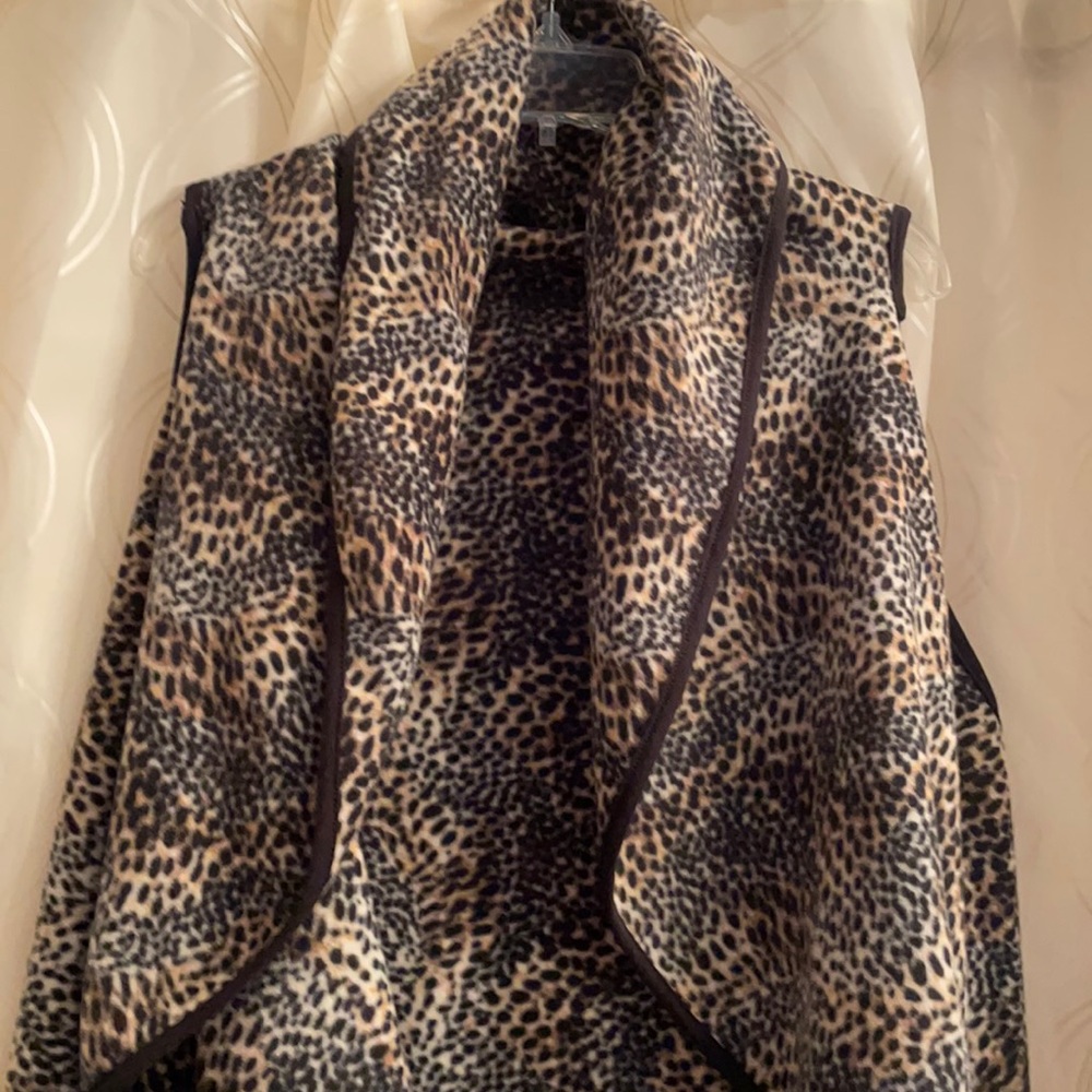 Fleece waterfall vest - oversize fit